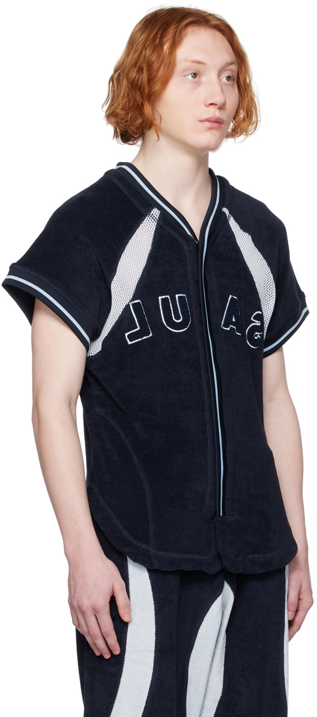 Saul Nash Navy Paneled Shirt
