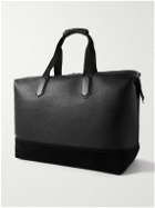 TOM FORD - Suede-Trimmed Full-Grain Leather Weekend Bag