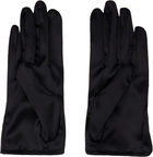 Dolce&Gabbana Black Short Silk Satin Gloves