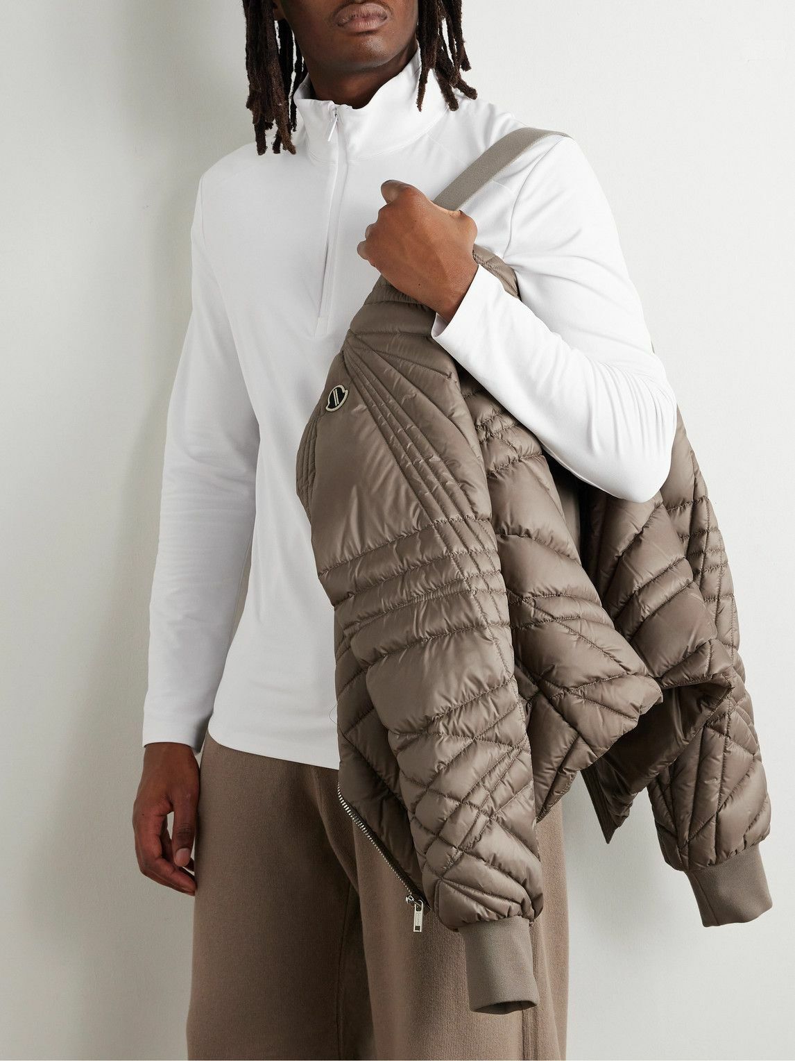 Rick Owens - Moncler Megapenta Logo-Appliquéd Quilted Shell Down