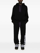 Lanvin Black Logo-Embroidered Cotton Track Pants