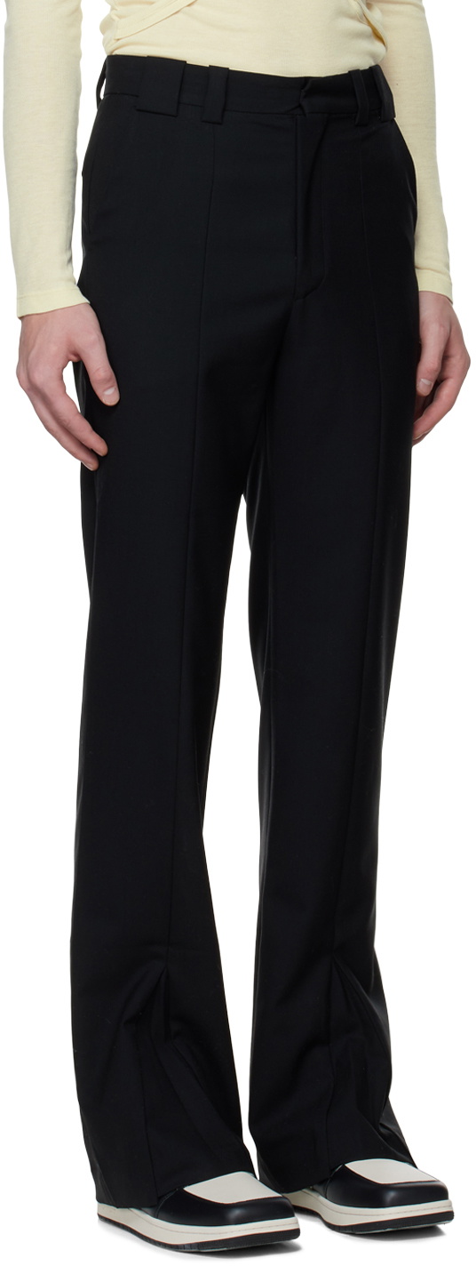 CALVINLUO Black Pleated Trousers