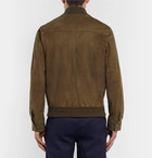 Beams F - Suede Bomber Jacket - Men - Green