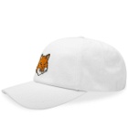 Maison Kitsuné Men's Large Fox Head Patch Cap in White