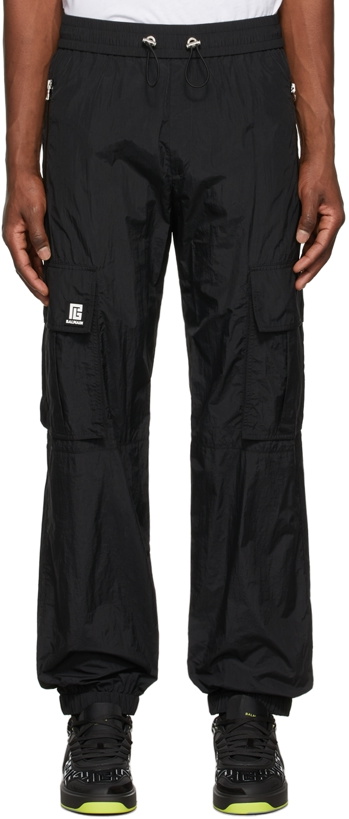 Photo: Balmain Black Logo Cargo Pants