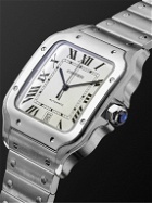 Cartier - Santos Automatic 39.8mm Interchangeable Stainless Steel and Leather Watch , Ref. No. WSSA0009
