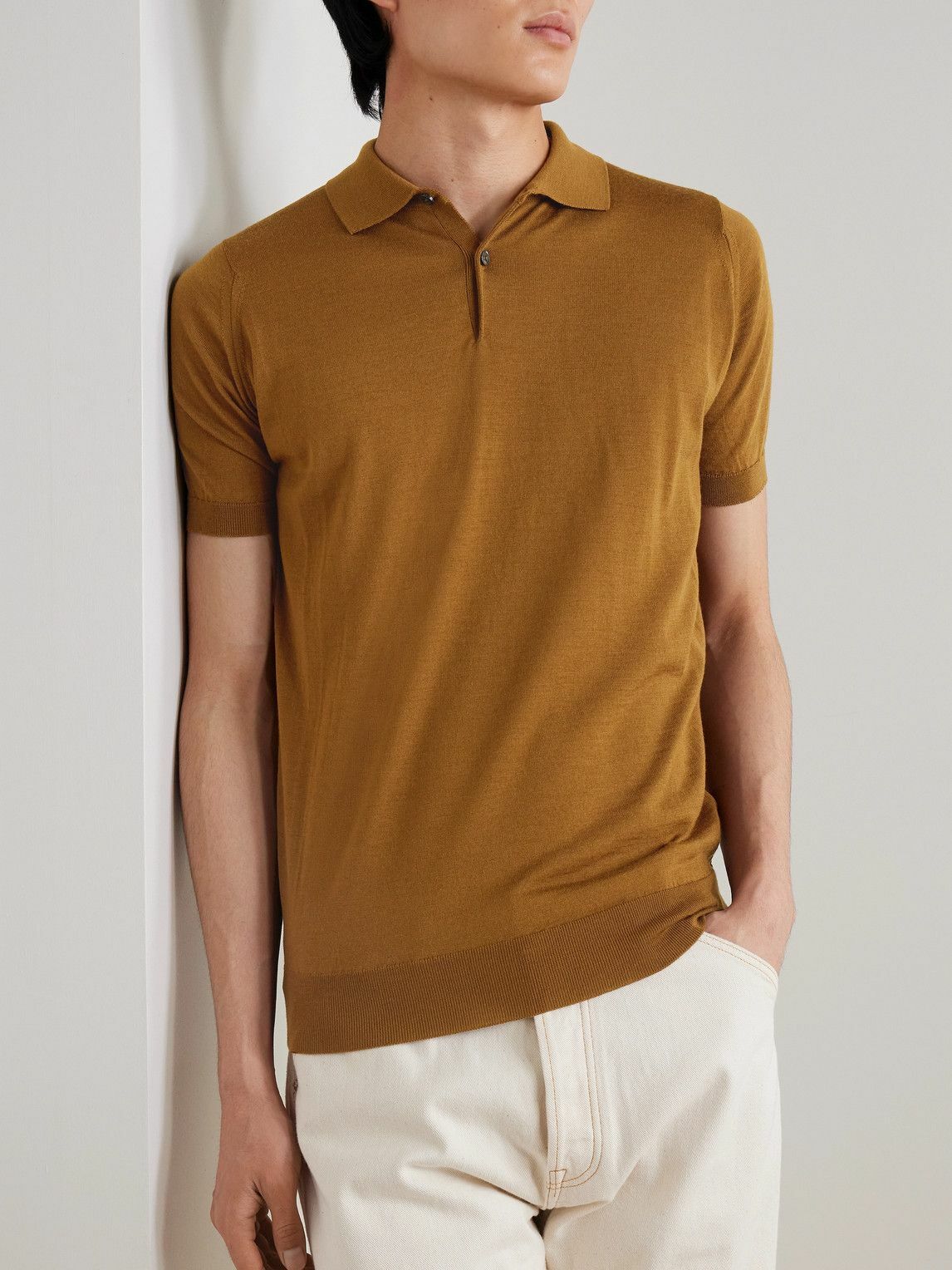 John Smedley - Payton Slim-Fit Merino Wool Polo Shirt - Brown John