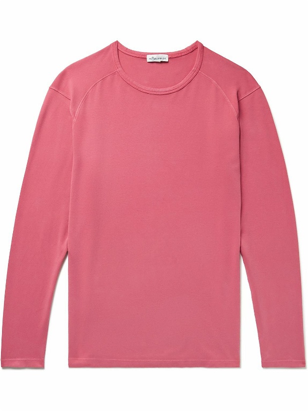 Photo: Peter Millar - Lava Wash Stretch-Pima Cotton-Jersey T-Shirt - Red