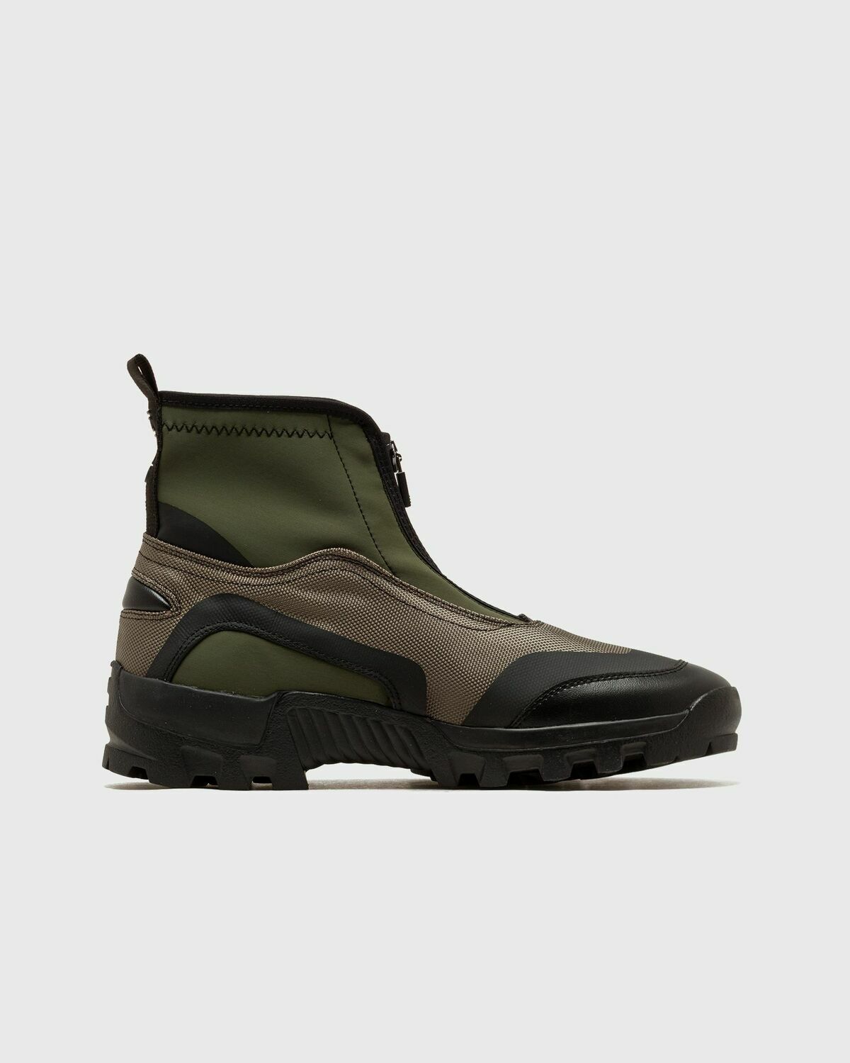 Ganni Performance High Top Zip Sneaker Green Boots GANNI