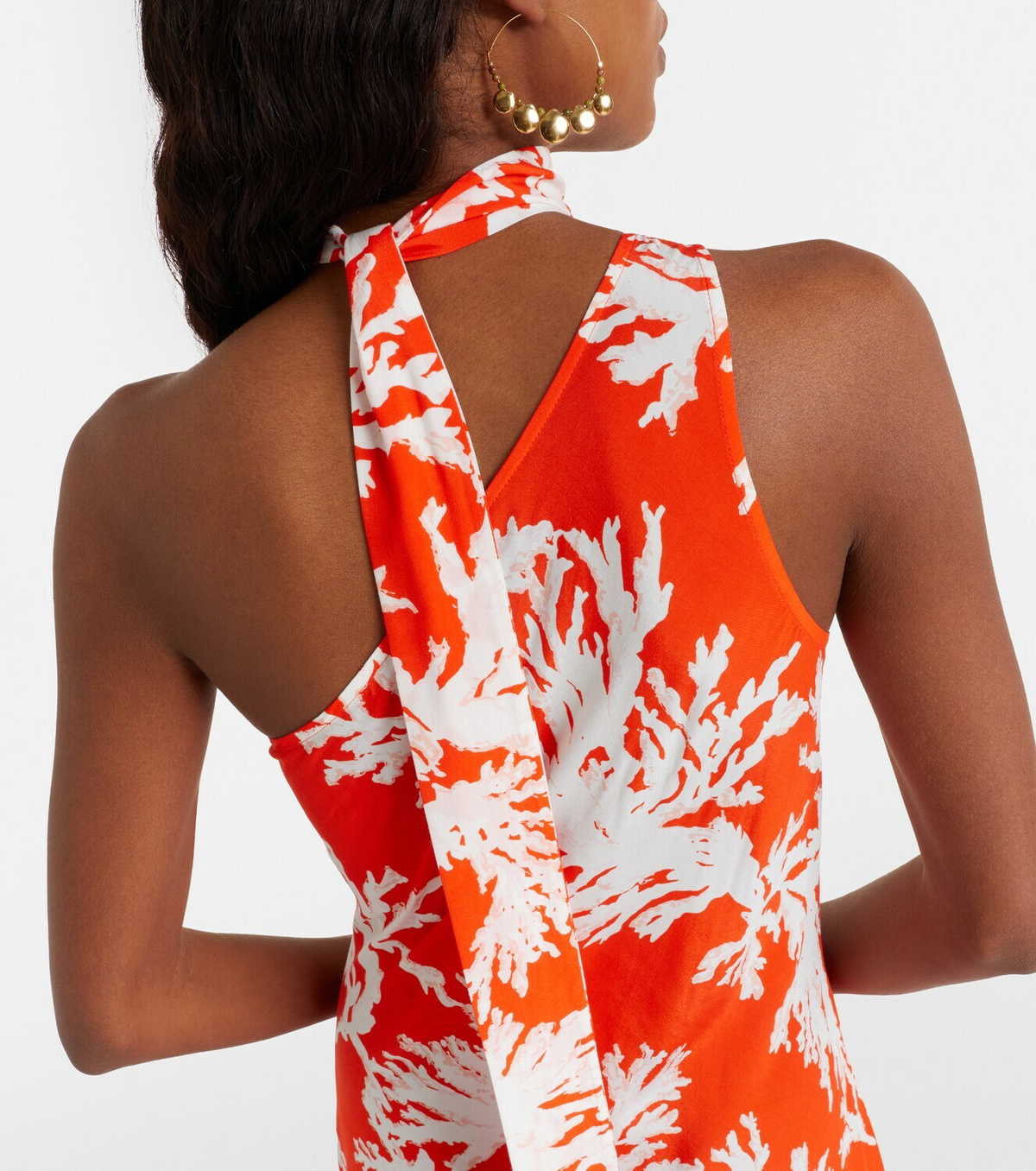 Alexandra Miro Odetta scarf-detail one-shoulder gown