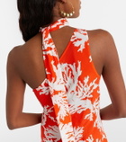 Alexandra Miro Odetta scarf-detail one-shoulder gown