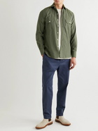 DOPPIAA - Aantero Cotton-Herringbone Shirt - Green