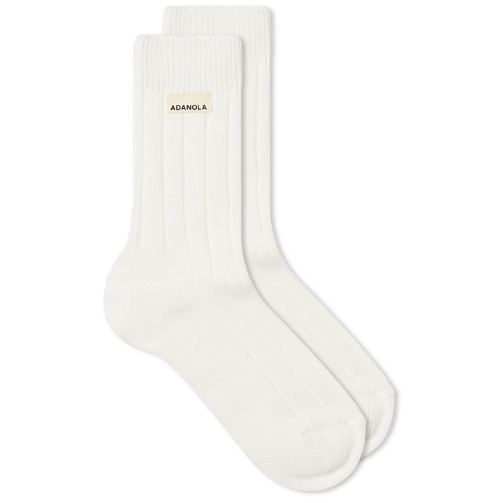 Photo: Adanola Women's Chunky Cotton Rib Socks in Off White 