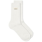 Adanola Women's Chunky Cotton Rib Socks in Off White 