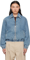 AMI Paris Blue Ami de Coeur Denim Jacket