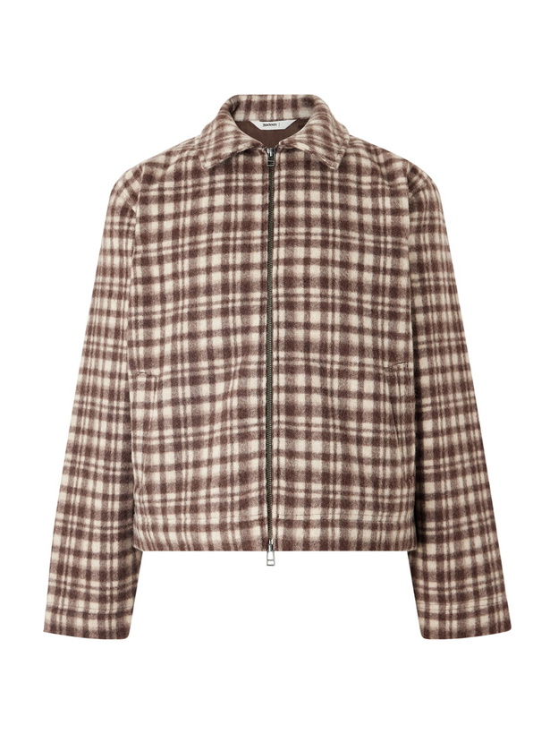 Photo: 3sixteen - Club Checked Felted Wool-Blend Jacket - Brown