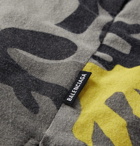 Balenciaga - Oversized Camouflage-Print Brushed Cotton-Twill Shirt - Men - Gray