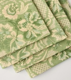 Cabana Iris set of 4 floral printed linen napkins
