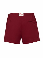 MC2 Saint Barth Man Burgundy Fitted Cut Swim Shorts Harrys