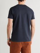 Orlebar Brown - Grosgrain-Trimmed Cotton-Jersey T-Shirt - Blue