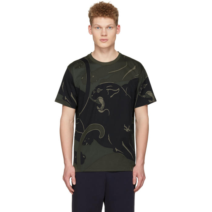 Photo: Valentino Green Camo Panther T-Shirt