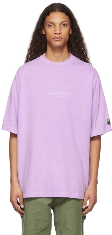 Photo: Palm Angels Purple Creative Services T-Shirt