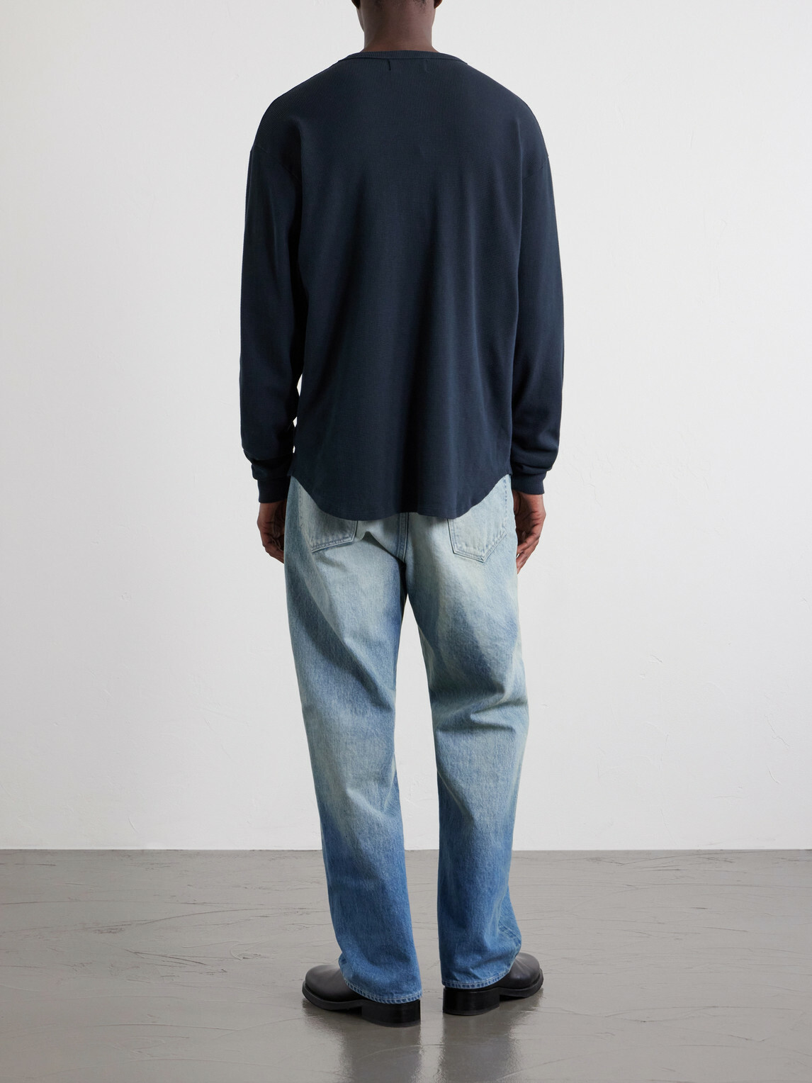 Les Tien - Waffle-Knit Cotton-Blend Sweater - Black