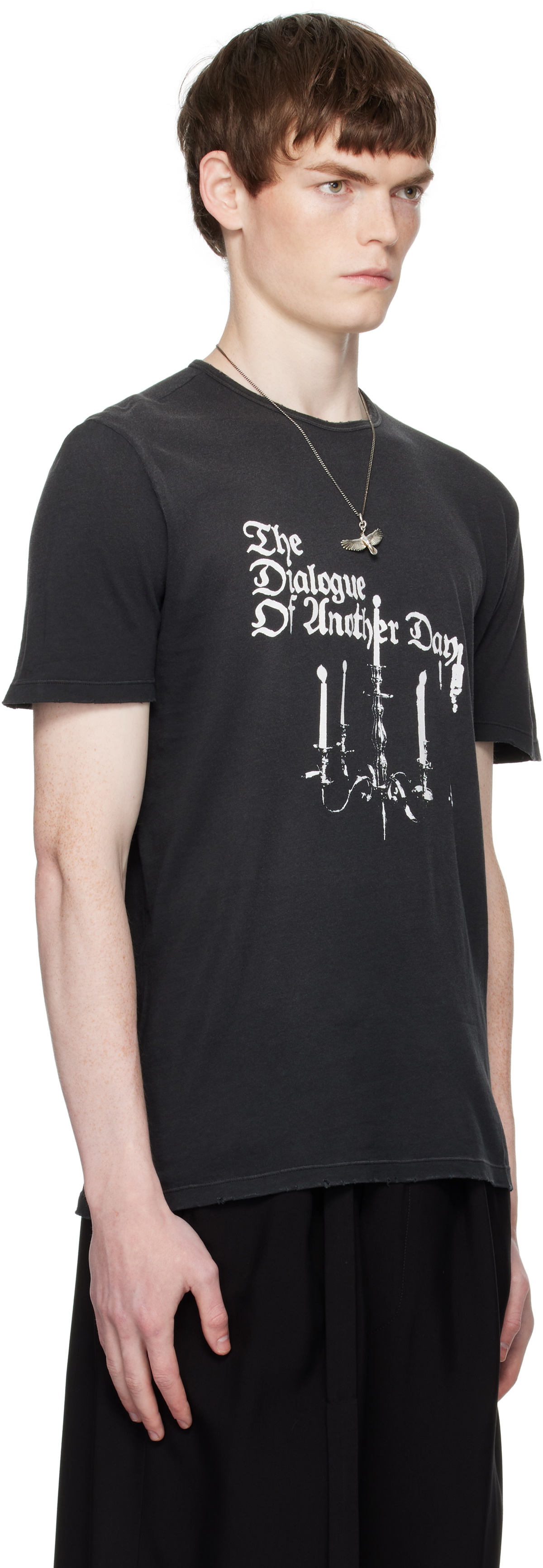 Ann Demeulemeester Black Standard Chandelier Print T-Shirt Ann