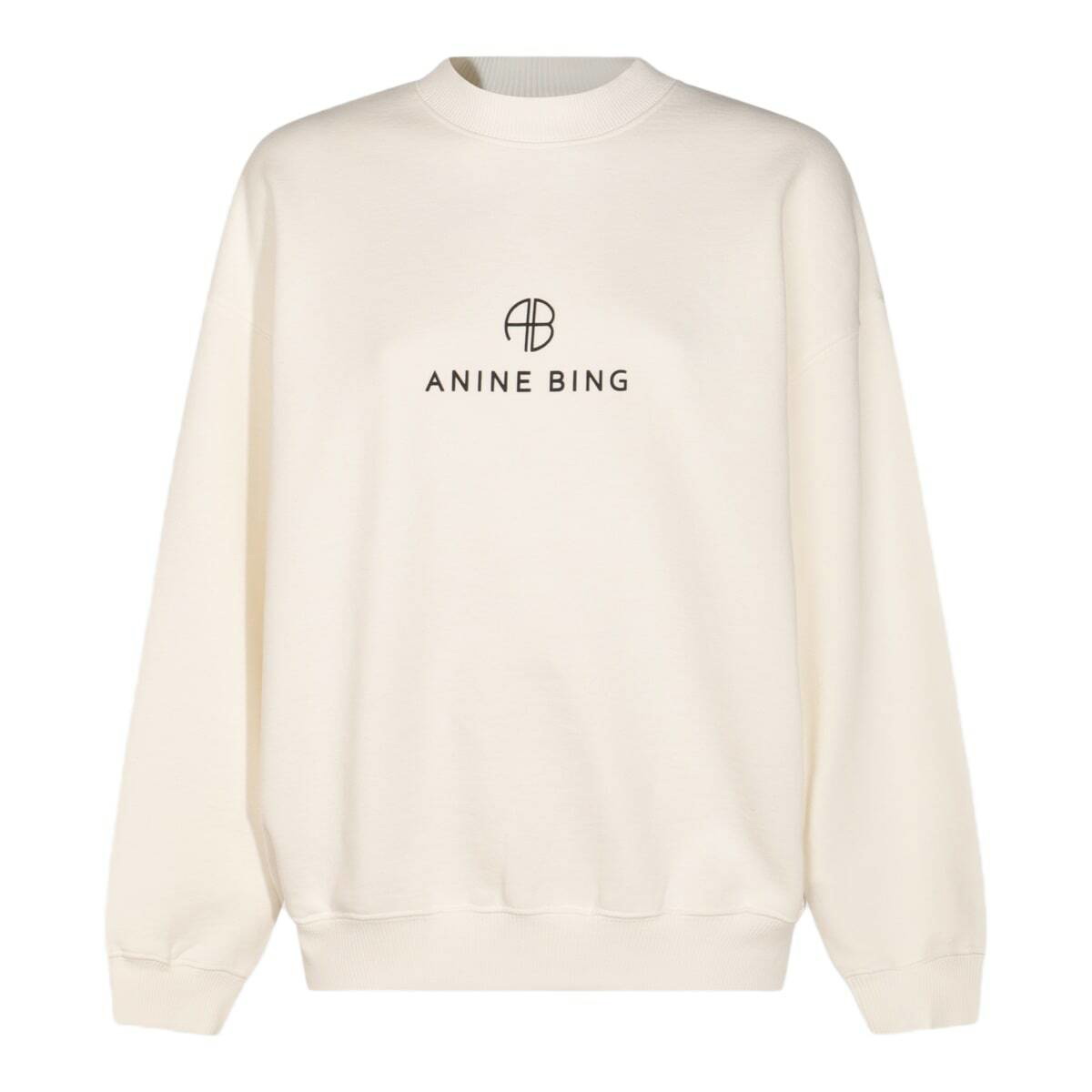 ANINE BING ロゴ入りホワイトスウェット harvey hoodie woman grey - ANINE BING - d — 2