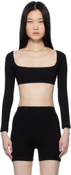 Gil Rodriguez Black 'El Tigre Chiquito' Crop T-shirt
