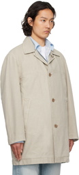 Solid Homme Khaki Canvas Coat