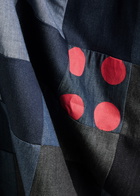 Lovebirds Checked Cotton Midi Dress Blue
