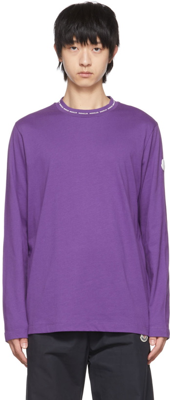 Photo: Moncler Purple Cotton Long Sleeve T-Shirt
