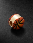 Greg Yuna - Basketball 14-Karat White Gold and Enamel Pendant