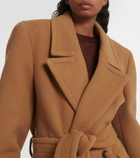 Saint Laurent Oversized wool-blend coat