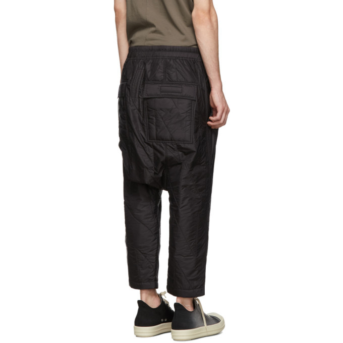 Rick Owens Drkshdw Black Drawstring Cropped Lounge Pants Rick