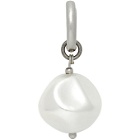 We11done Silver Large Faux-Pearl Earrings