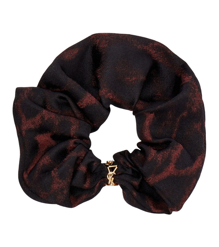 Photo: Saint Laurent Printed silk and cashmere scrunchie