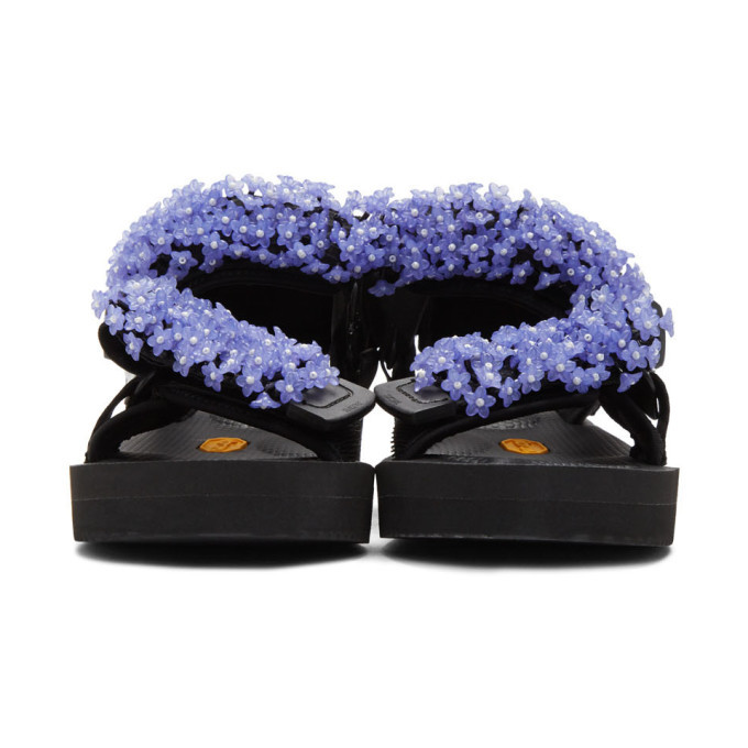 Cecilie Bahnsen Black Suicoke Edition Maria Beaded Sandals Cecilie