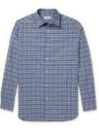 Charvet - Checked Cotton-Flannel Shirt - Blue