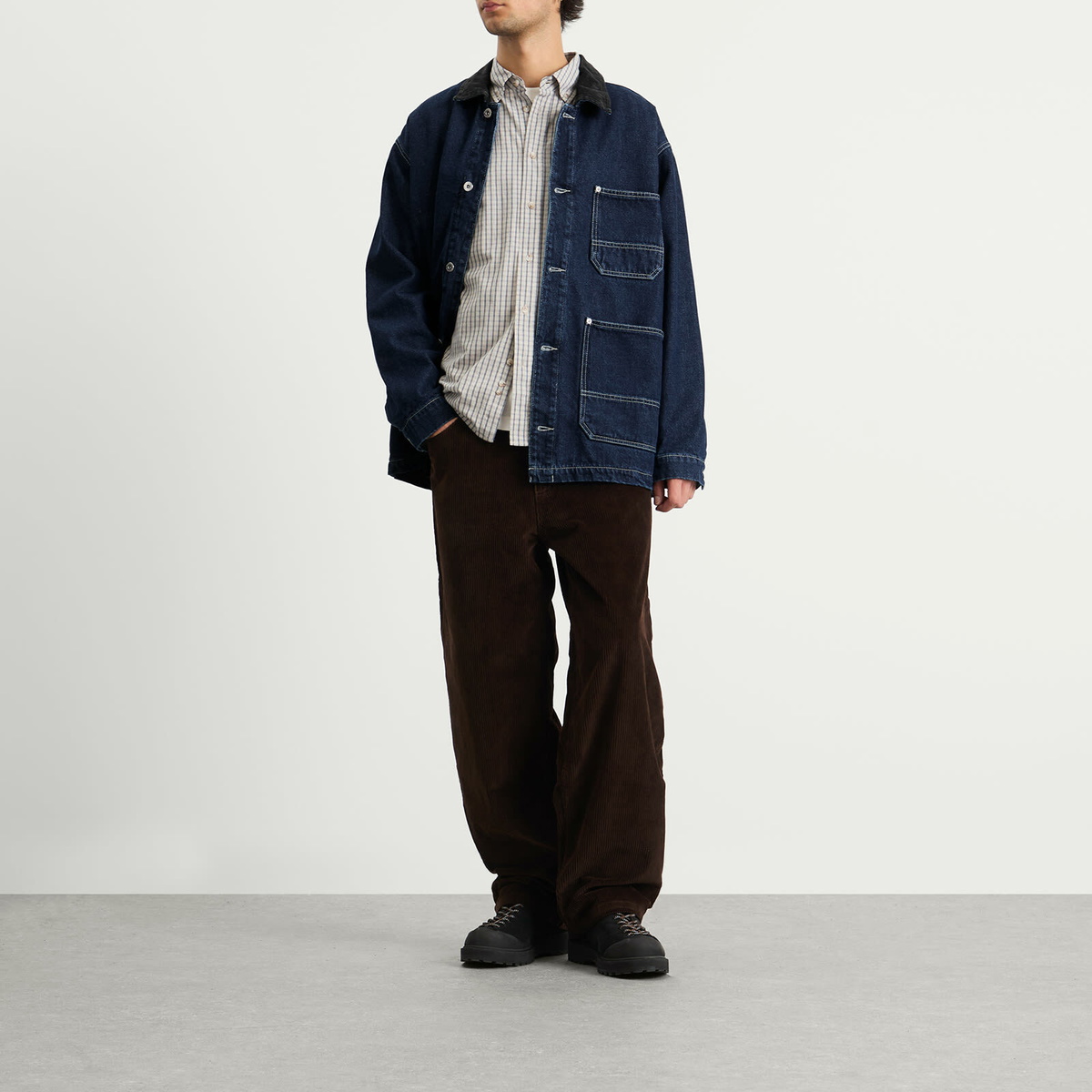 Polar Skate Co. Men's Flannel Lined Ezra Jacket in Indigo