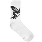 Olaf Hussein Men's Blur Sock in White/Black