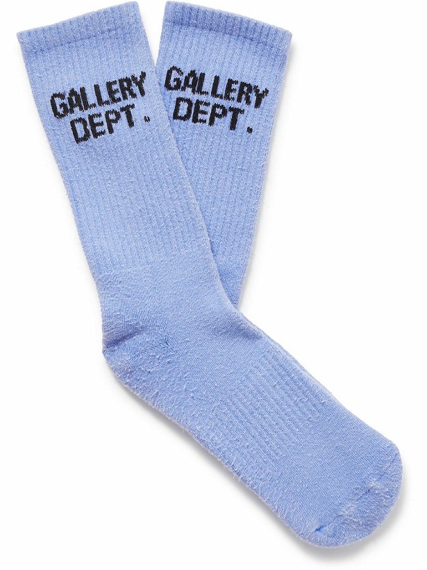 Photo: Gallery Dept. - Clean Logo-Jacquard Ribbed Recycled Cotton-Blend Socks