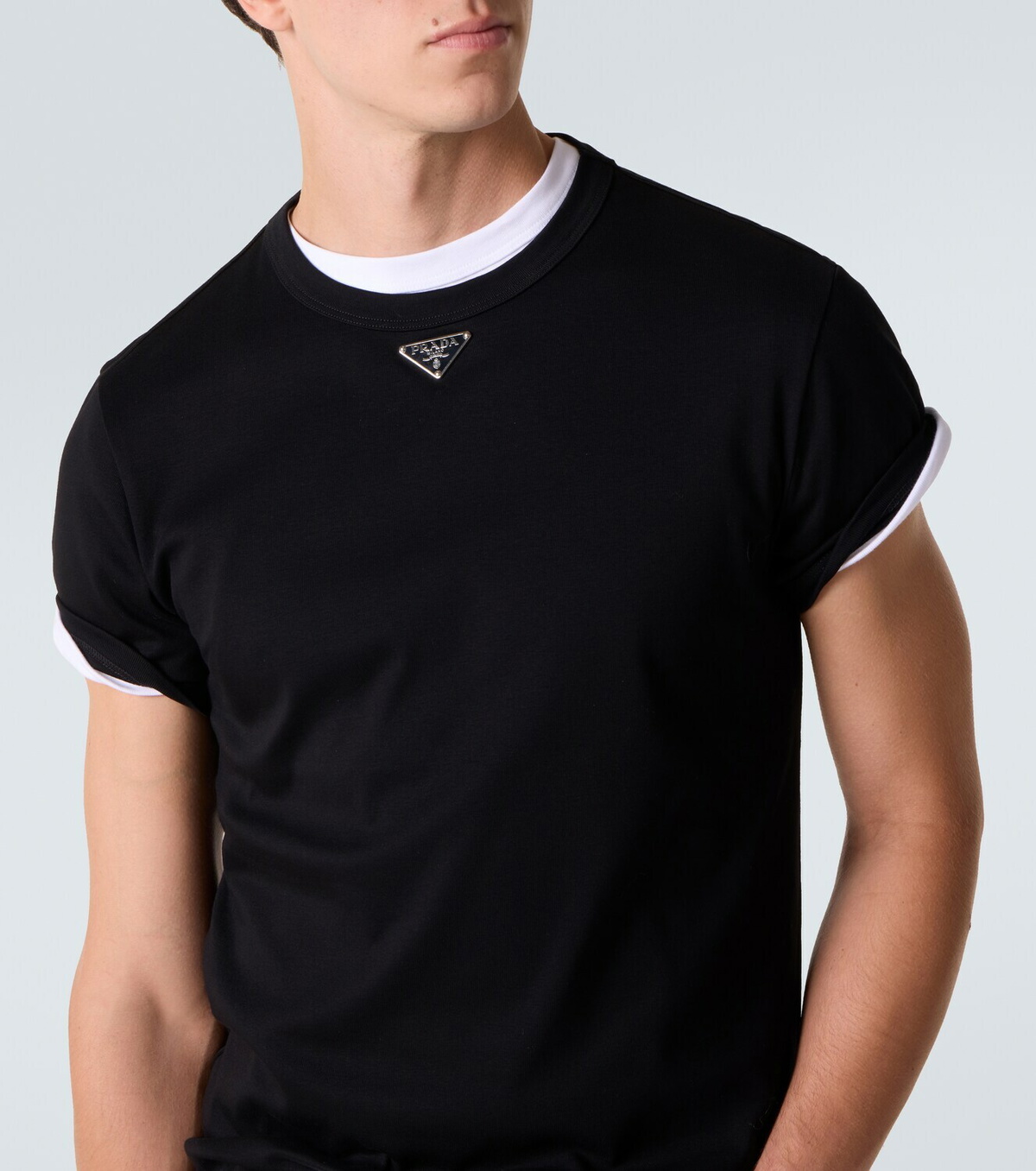 Prada Triangle cotton jersey T-shirt Prada