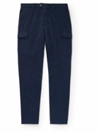 Brunello Cucinelli - Straight-Leg Cotton-Twill Cargo Trousers - Blue