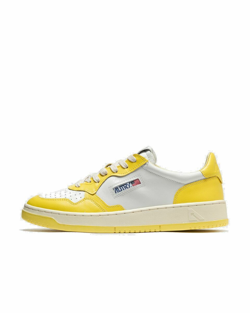 Photo: Autry Action Shoes Autry 1 Low Man White/Yellow - Mens - Lowtop