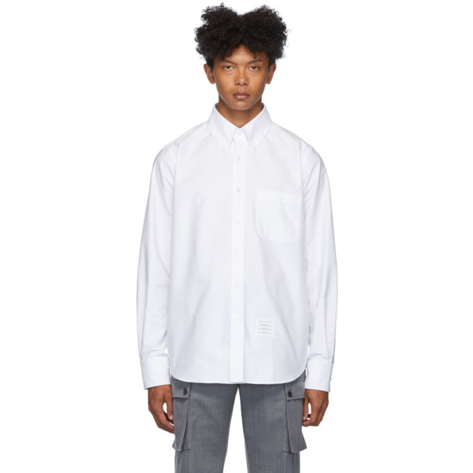 Photo: Thom Browne White Oxford Lace-Up Shirt