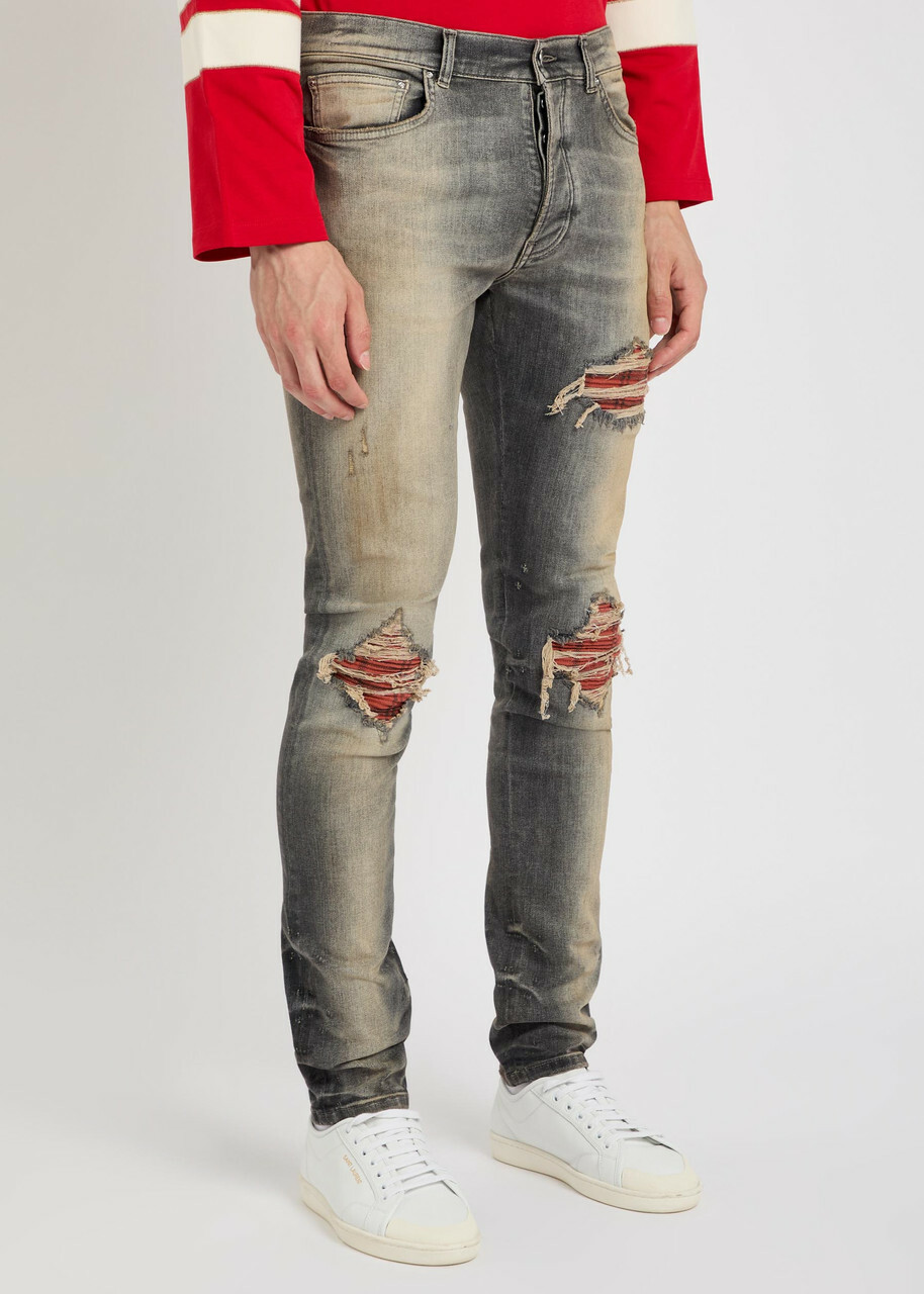 Amiri MX1 Ripped Slim-leg Jeans Black Other