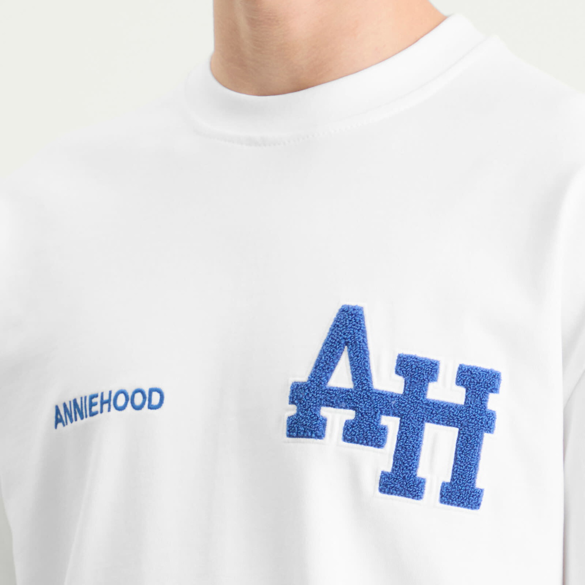 ANNIE HOOD Men's College T-Shirt in White