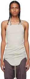 Rick Owens Grey Basic Rib Tank Top